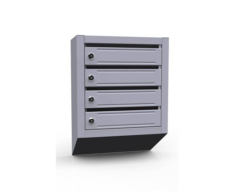 Почтовый ящик вертикальный, 4-х секционный, 559х381х181 мм фото 1