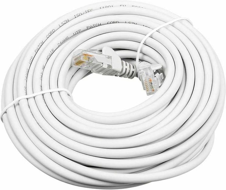 Патч-корд Lanmaster LAN-PC45/U5E-10-WH UTP вилка RJ-45-вилка RJ-45 кат.5е 10м белый LSZH (уп.:1шт) фото 1