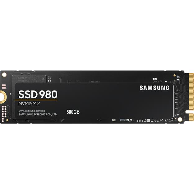 SSD Samsung 980 500Гб, M.2 2280, NVMe, Retail, MLC, PCIe3.0, Чтение:3100мб/с, Запись:2600мб/с (MZ-V8V500BW) фото 1