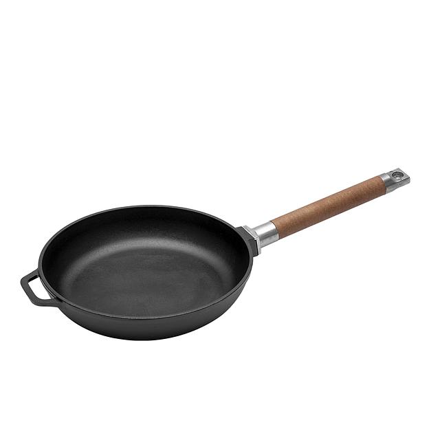 0122 Сковорода чугунная, 22 см, со съёмной ручкой фото 1