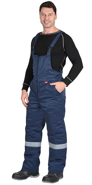 Костюм «Сириус-Профессионал» зимний куртка и полукомбинезон, синий с серым ОПТ фото 3