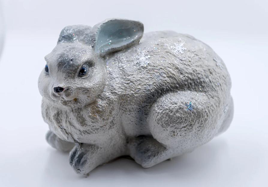 Новогодняя фигурка из гипса Все в сад «Заяц большой» 18×30×18 см фото 1