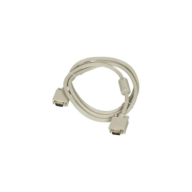 Кабель VGA VGA (m) - VGA (m), ферритовый фильтр, 1.8м, серый фото 1