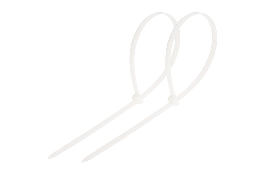 Хомут-стяжка кабельная нейлоновая PROconnect 150 x2,5 мм, белая, упаковка 100 шт. фото 1