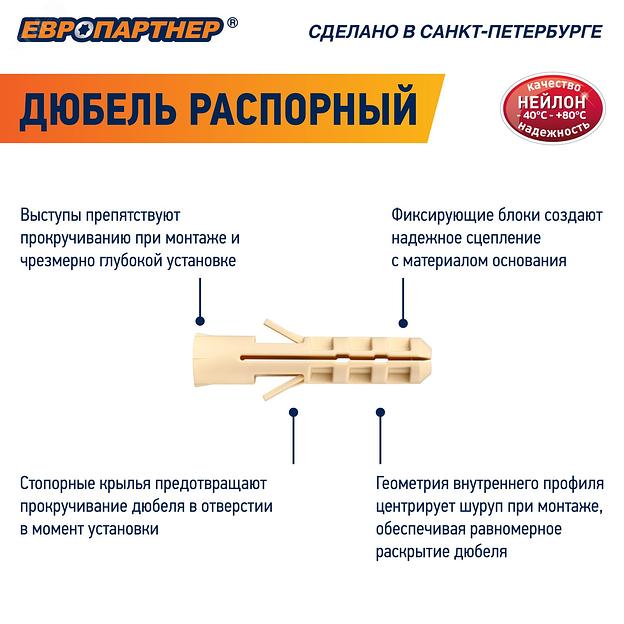 Дюбель нейлоновый PND-10 10х50мм (50шт) фото 2