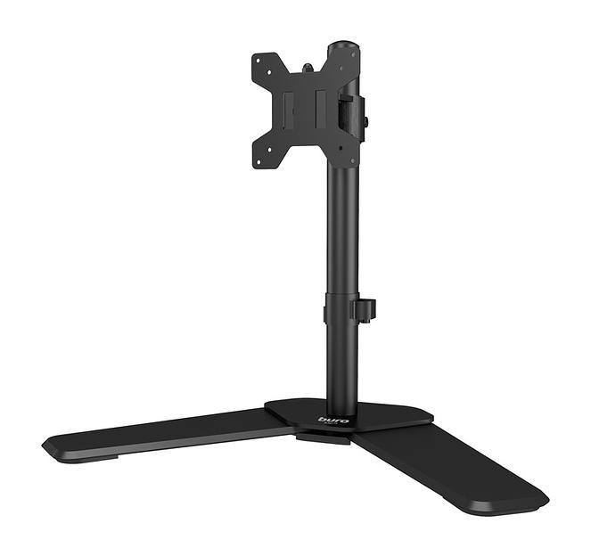 Кронштейн для мониторов ЖК Buro M071 черный 15"-32" макс.8кг крепление к столешнице поворот и наклон фото 1