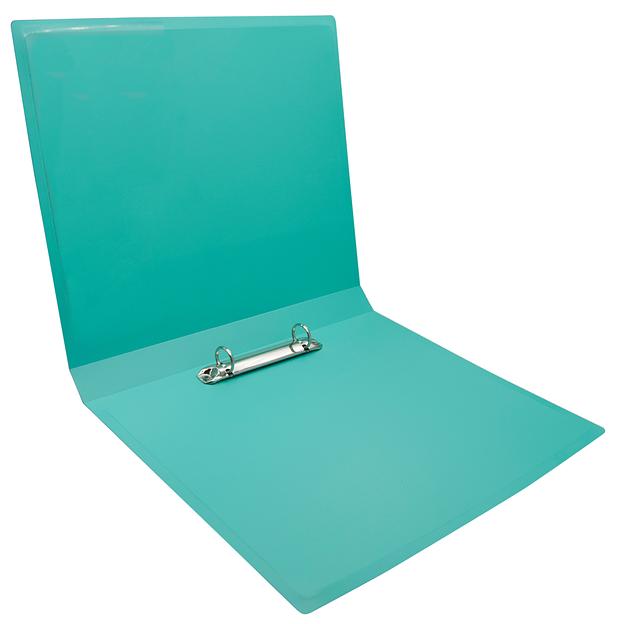 Папка на 2-х кольцах Бюрократ Pastel PAST0812/2RGRN A4 пластик 0.5мм кор.32мм торц.карм с бум. встав мятный фото 5