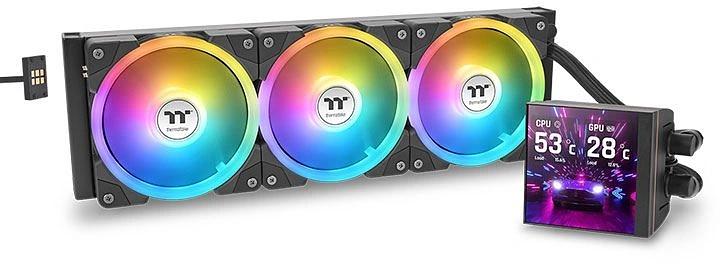 Система водяного охлаждения Thermaltake MAGFloe 360 Ultra ARGB Soc-AM5/AM4/1200/1700/1851 черный 4-pin 30.6dB Al+Cu LCD Ret (CL-W432-PL12SW-A) фото 1