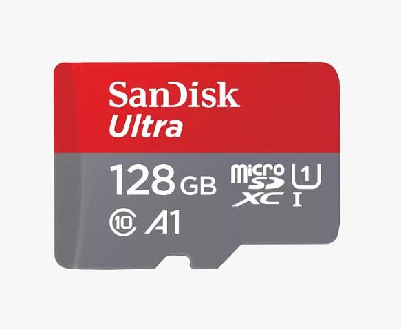 Флеш карта microSDXC 128GB SanDisk Ultra Class 10, UHS-I, R 140 МБ/с, без адаптера SD фото 1