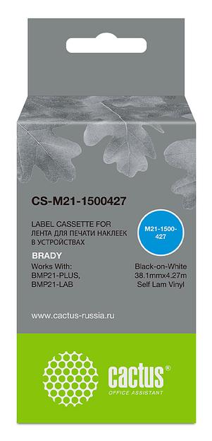 Картридж ленточный Cactus CS-M21-1500427 черный для Brady BMP21-PLUS, BMP21-LAB фото 1