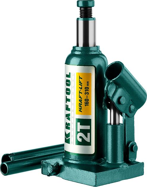 KRAFTOOL KRAFT-LIFT, 2 т, 158 - 308 мм, бутылочный гидравлический домкрат (43462-2) фото 1