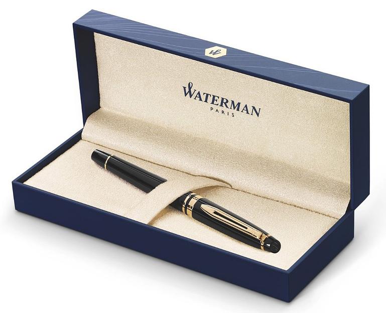 Ручка перьев. Waterman Expert 3 (CWS0951640) Black Laque GT F сталь подар.кор. фото 5