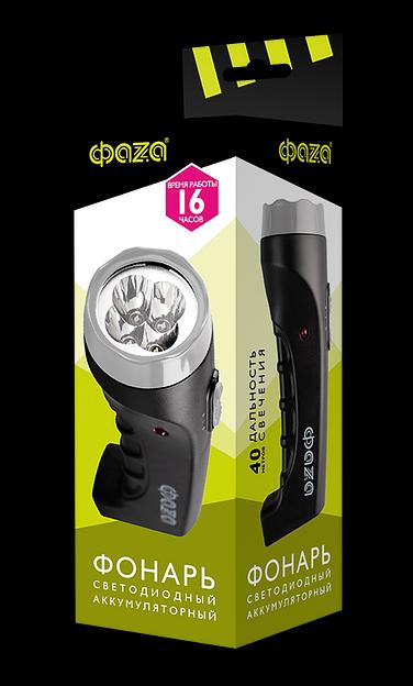 Фонарь аккумуляторный AccuF2-L04-bk (черн.) фото 4