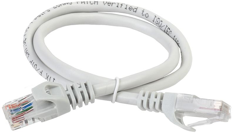 ITK Коммутационный шнур (патч-корд), кат.5Е UTP, LSZH, 10м, серый (PC01-C5EUL-10M) фото 1