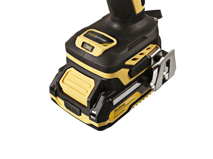 Дрель-шуруповерт аккумуляторная бесщеточная ударная PLATINUM в кейсе 18 В 65Нм патрон 13мм 2х2Ач фото 2