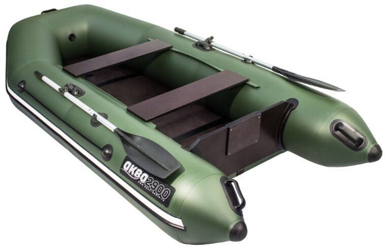 Лодка Аква 2900 слань книжка, киль, 2900*1420*400 мм., цвет: зеленый фото 4