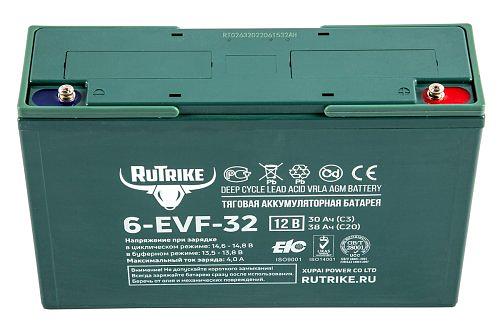 Тяговый аккумулятор RuTrike 6-EVF-32 (12V32A/H C3) фото 4