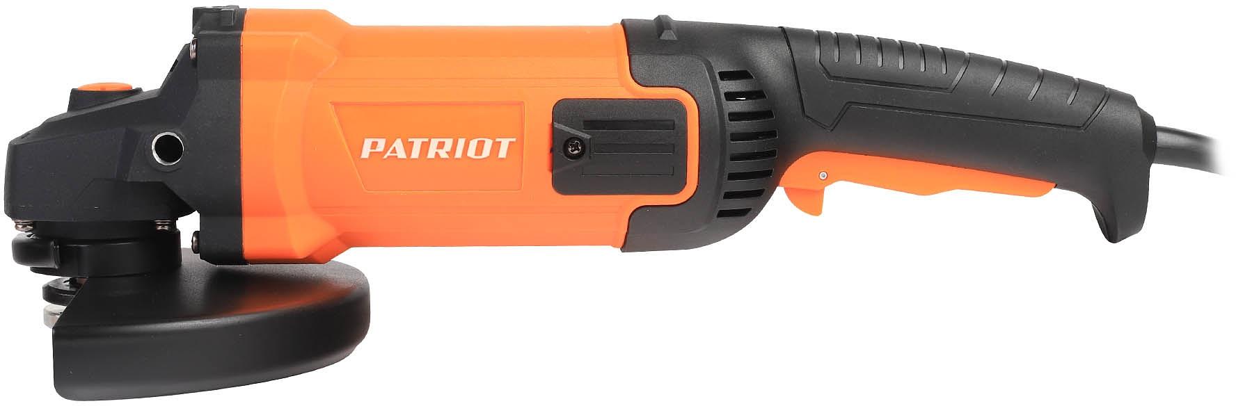 Углошлифовальная машина Patriot AG 190 2000Вт 8500об/мин рез.шпин.:M14 d=180мм (110301180) фото 2