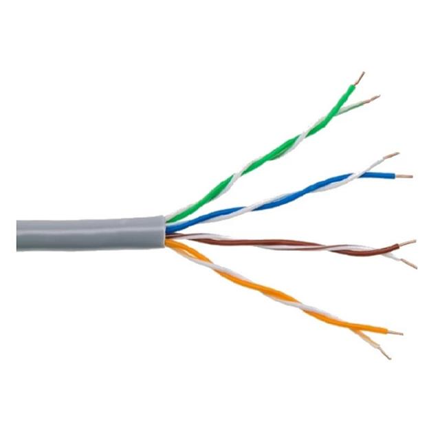 Rexant (01-0041-R) Кабель витая пара U/UTP, CAT 5e, PVC нг(А)-LS, 4х2х0,52мм, 4PR, 24AWG, INDOOR, SOLID, серый, 305м, РФ фото 1