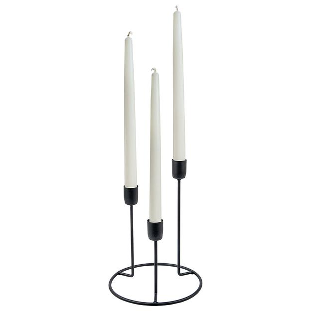 Металлический подсвечник, Д155 Ш155 В200, черный фото 1