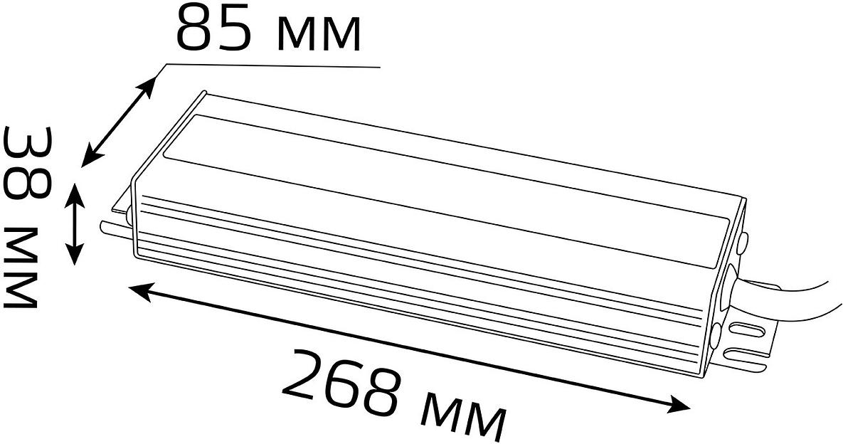 Блок питания Gauss 202022400 пониж. для лен.светод. черный фото 2