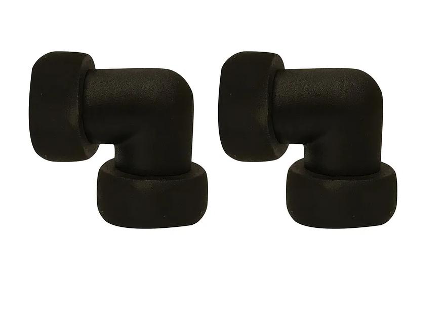 Соединители угловые черные для установки полотенцесушителя опт фото 2