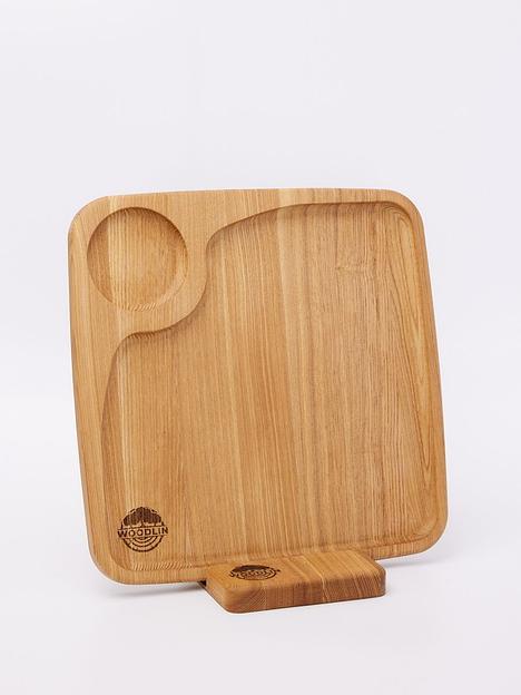 Менажница деревянная Woodlin «Тенна» 28х28 см ОПТ фото 4