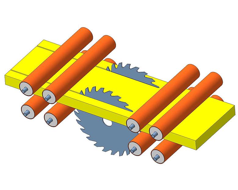 Станок двухпильный кромкообрезной КМ-350 фото 5