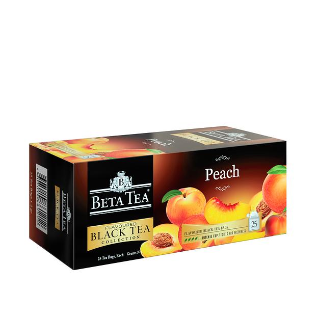 Чай чёрный в пакетиках «Бета Чай Персик» («Beta Tea Peach») 25×1.5 г фото 1