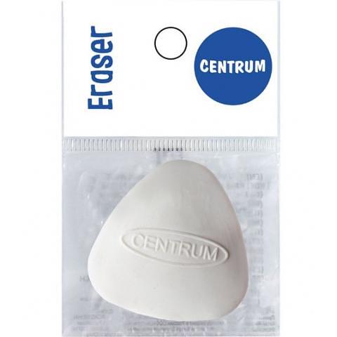 Стирательная резинка 40x40x40мм, синтетический каучук, треугольная, белый, Centrum фото 1