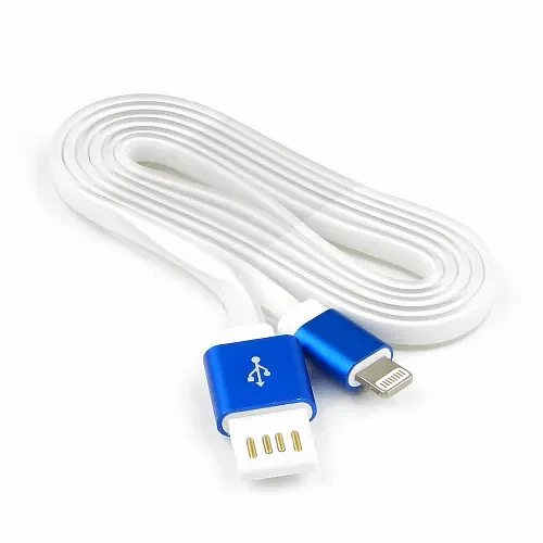 Кабель USB 2.0 Cablexpert CC-ApUSBb1m AM/Lightning 8P 1м мульт-раз USB A силикоy шнур раз синий фото 1