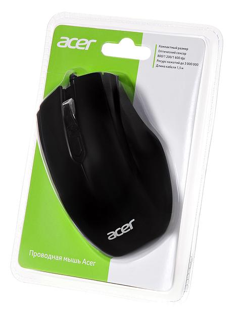 Мышь Acer OMW020 черный оптическая (1600dpi) USB (3but) фото 9