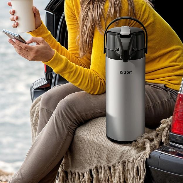 Диспенсер автоматический Kitfort КТ-1257 3000мл. серебристый/черный фото 6