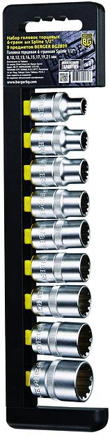 Набор головок Berger BG2039 9 предметов фото 1