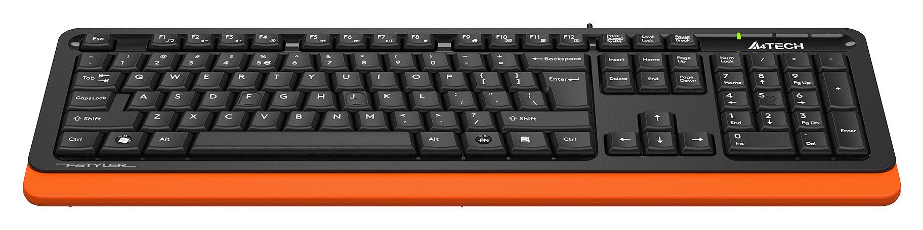 Клавиатура A4Tech Fstyler FKS10 черный/оранжевый USB фото 9