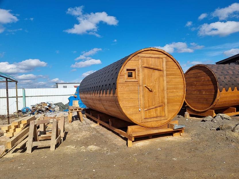 Баня «Бочка-овал» 6 м кедр фото 1
