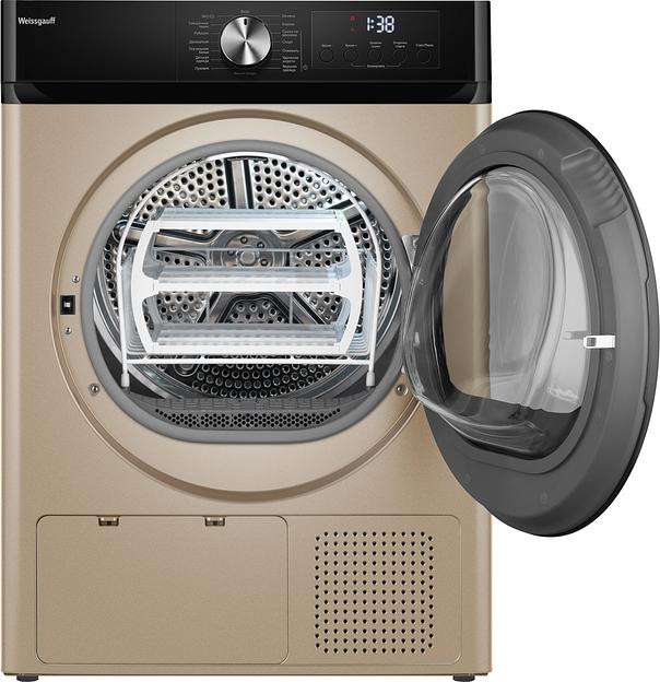 Сушильная машина Weissgauff WD 6010 Heat Pump макс.загр.:10кг золотистый (434771) фото 3