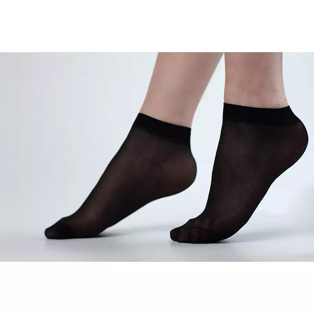 Капроновые носки «Чёрные» женские 5 пар ОПТ фото 1