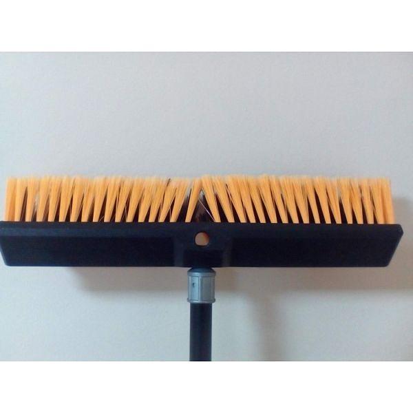 Щётка пластиковая 25 см, с комбинированной щетиной и металлической рукояткой, Китай (Н1751) фото 3