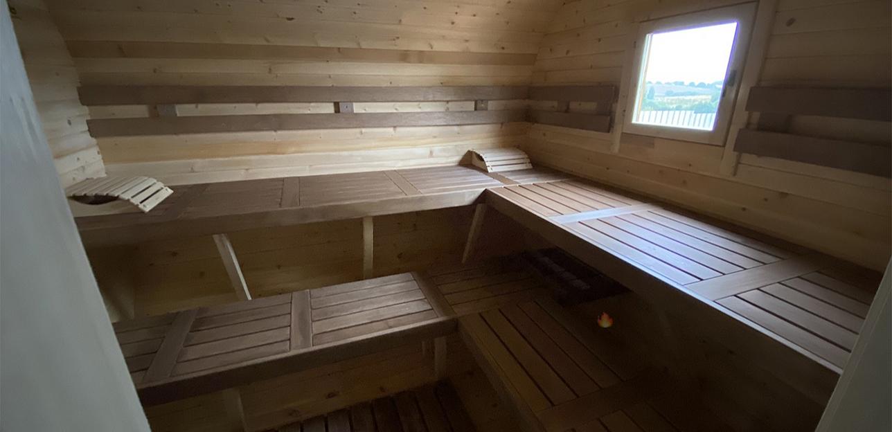 Баня квадро-овалбочка 6×4 м, срощенная ель фото 3