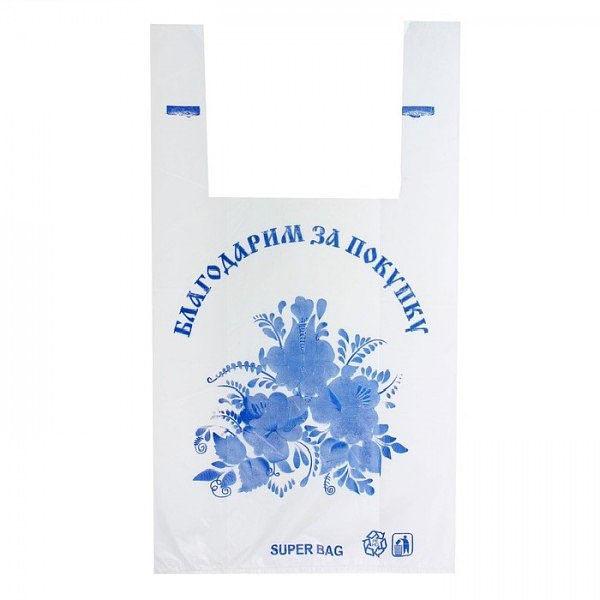 Пакет-майка "Спасибо за покупку" 28*50см 11мк - 100 шт фото 1