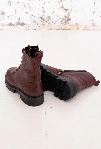 Ботинки зимние женские Onkei бордо кожа, арт.M1041-1N ОПТ фото 2