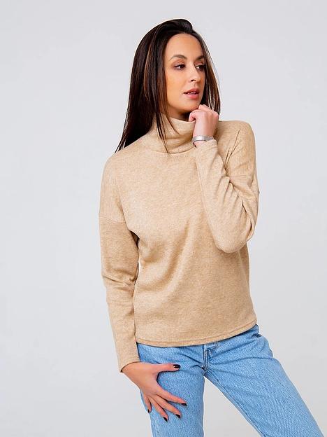 Свитер трикотажный, бежевый, Опт фото 1