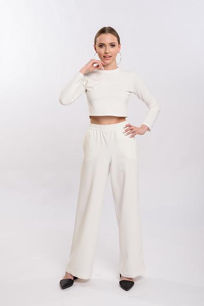 Костюм футер 2-х нитка  3193/04/Молочный  фото 2