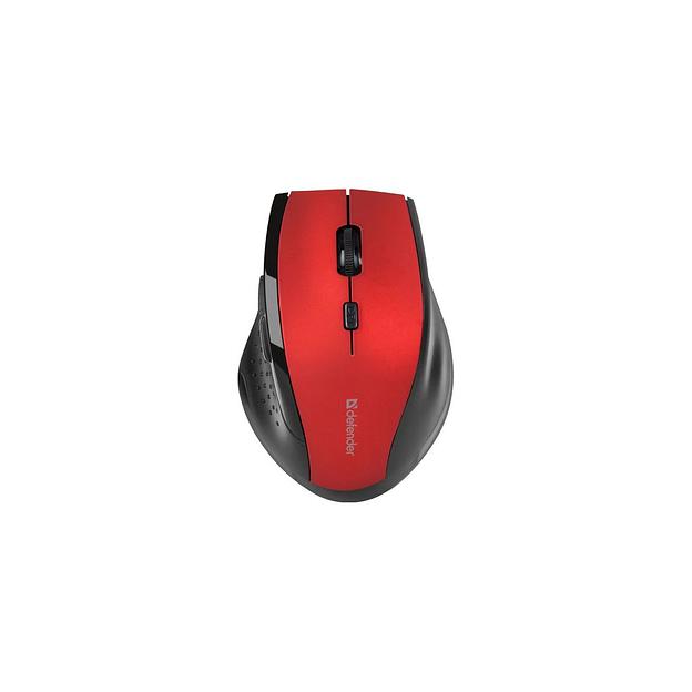 Мышь беспроводная Defender Accura MM-365, радио, оптическая, USB, 1600dpi, красный [52367] фото 1