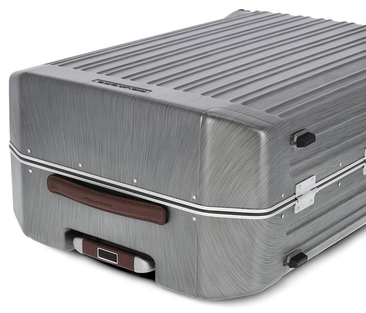 Чемодан Piquadro PQ LM (BV4427PQLM/NCU) 46x68x26.5см 69л. 4.68кг. поликарбонат/натур.кожа темно-серый фото 2