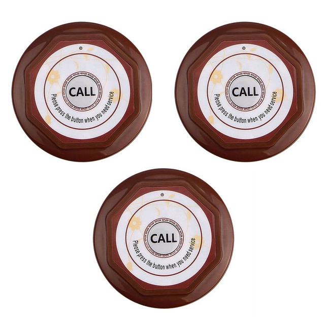 Кнопки вызова Retekess R22901BR. Комплект из 3-х штук, коричневые фото 1
