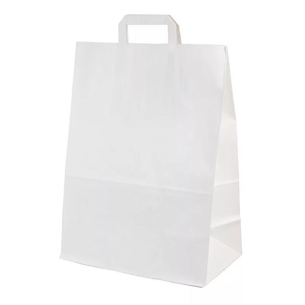 Крафт пакет с плоской ручкой 1 сл. 43х32х17 УНМ, Опт фото 1