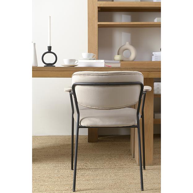 Стул Eirill, велюр, серо-бежевый фото 3