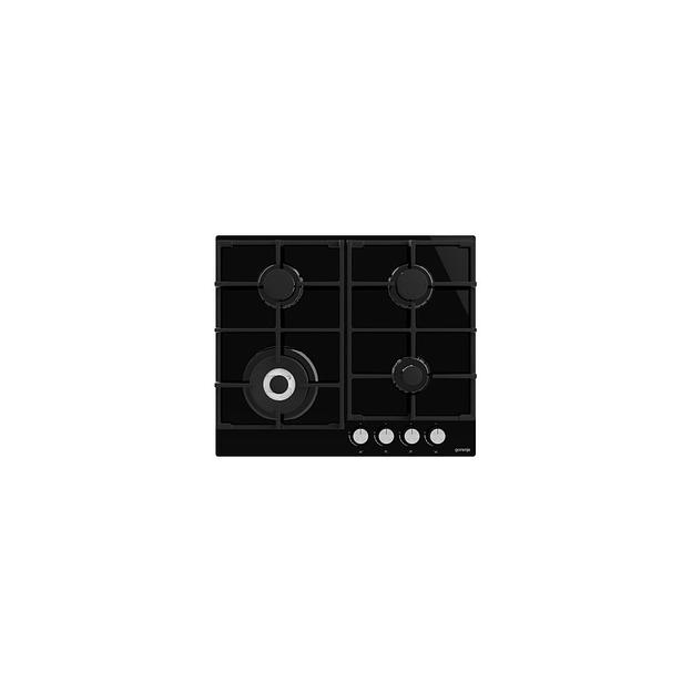 Газовая варочная панель Gorenje Essential GTW641AKB, 4 конфорки, закаленное стекло, черный фото 1